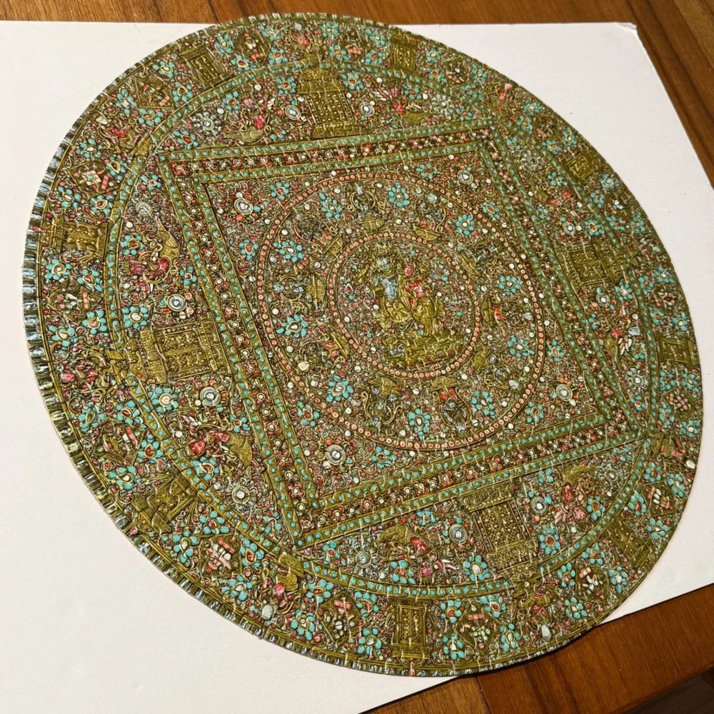 Vintage 1971 Springbok Circular Nepalese Mandala 500 Piece Complete Puzzle